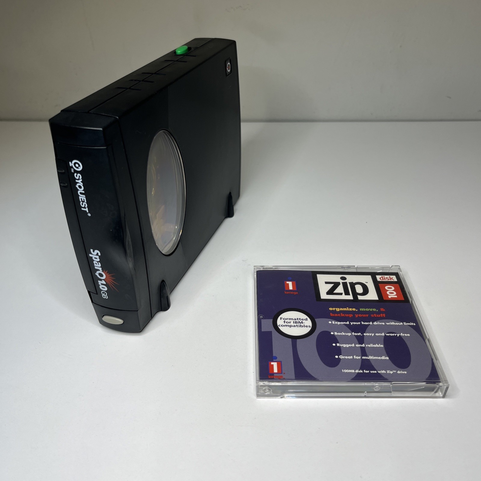 Untested Vintage SyQuest SparQ 1.0 GB External Parallel Port SPARQ1PE Zip Disk