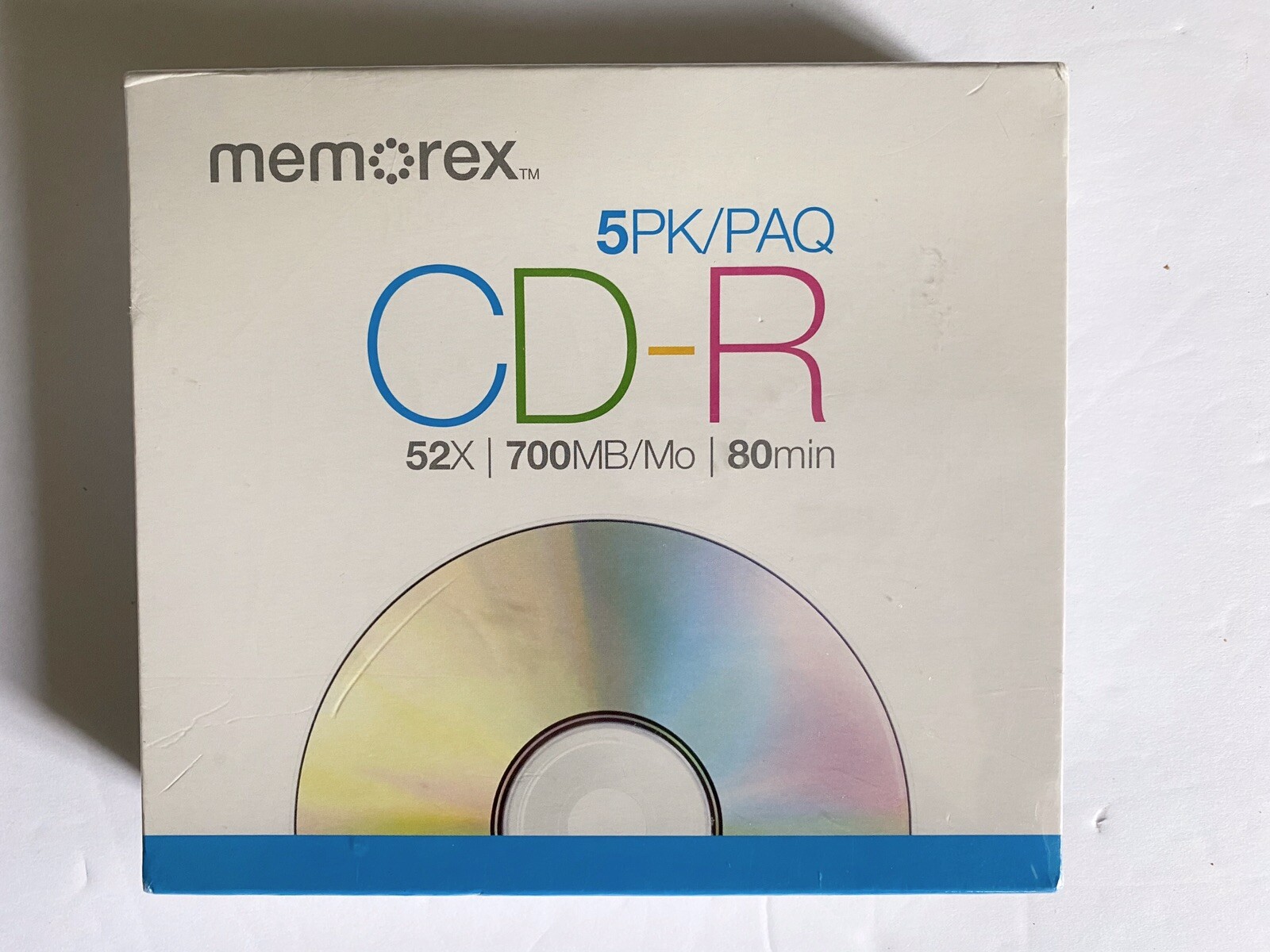 New Sealed Memorex 5pk/5 Pack CD-R 52x/ 700MB/Mo 80min