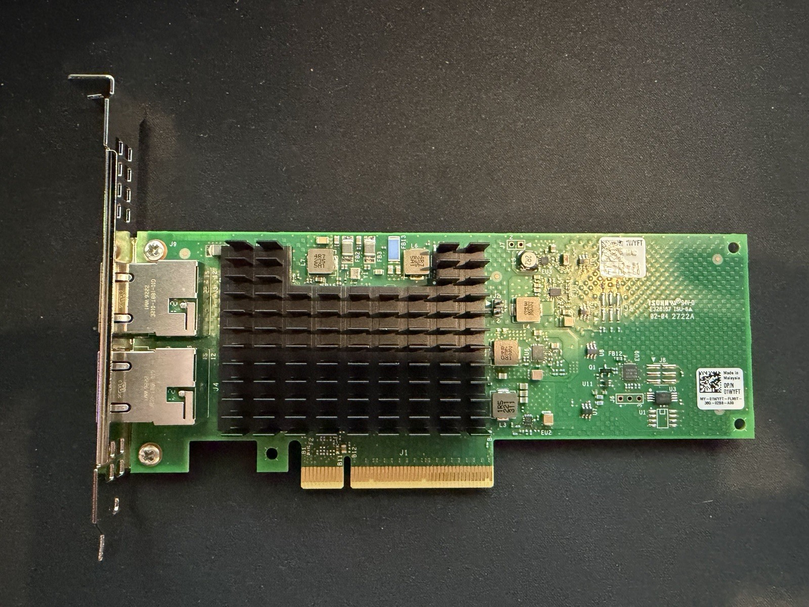 Dell 1WYFT Intel X710-T2L Dual Port 10GbE RJ45 PCIe Network Card Full Height