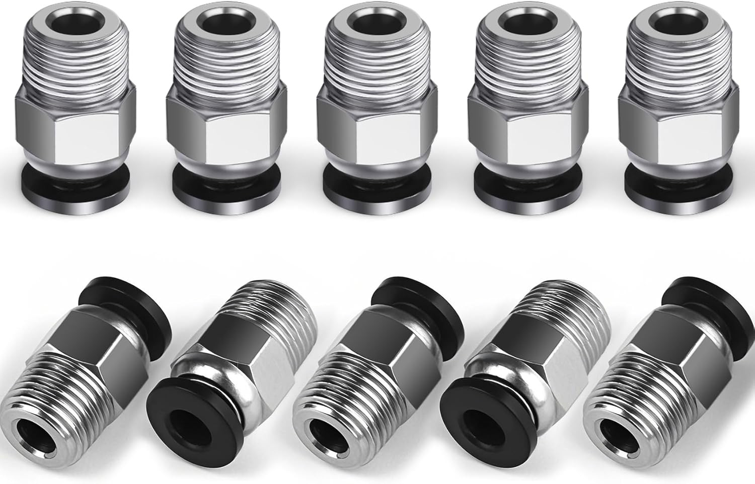 10PCS PC4 M10 PTFE Tube Connector Fittings Bowden Coupler for 3D Printer