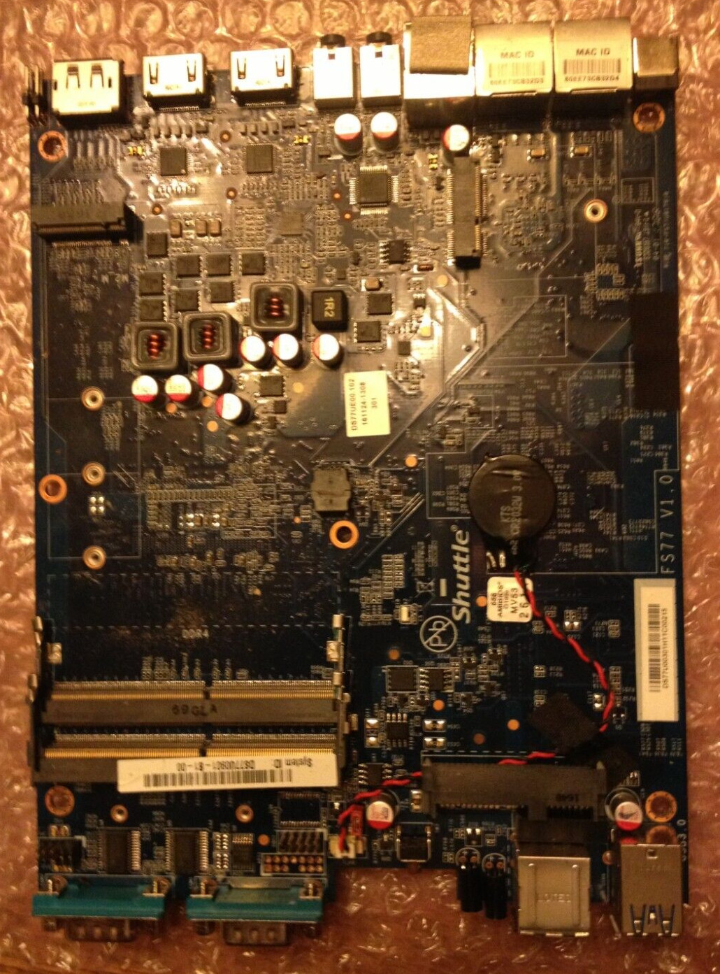 SHUTTLE DS77U FS77 1.0 MOTHERBOARD USED