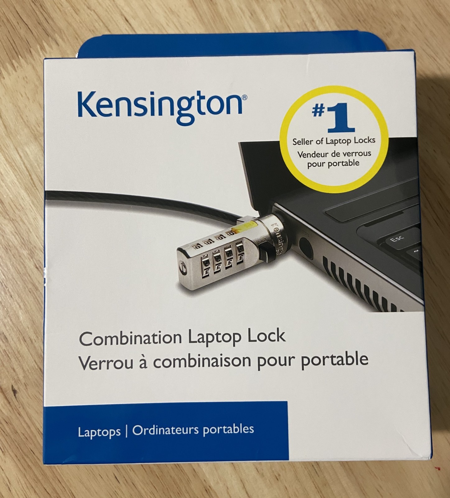 Kensington Combination Cable T-Bar Standard Lock Slot for Laptops 6 Ft K64673AM 