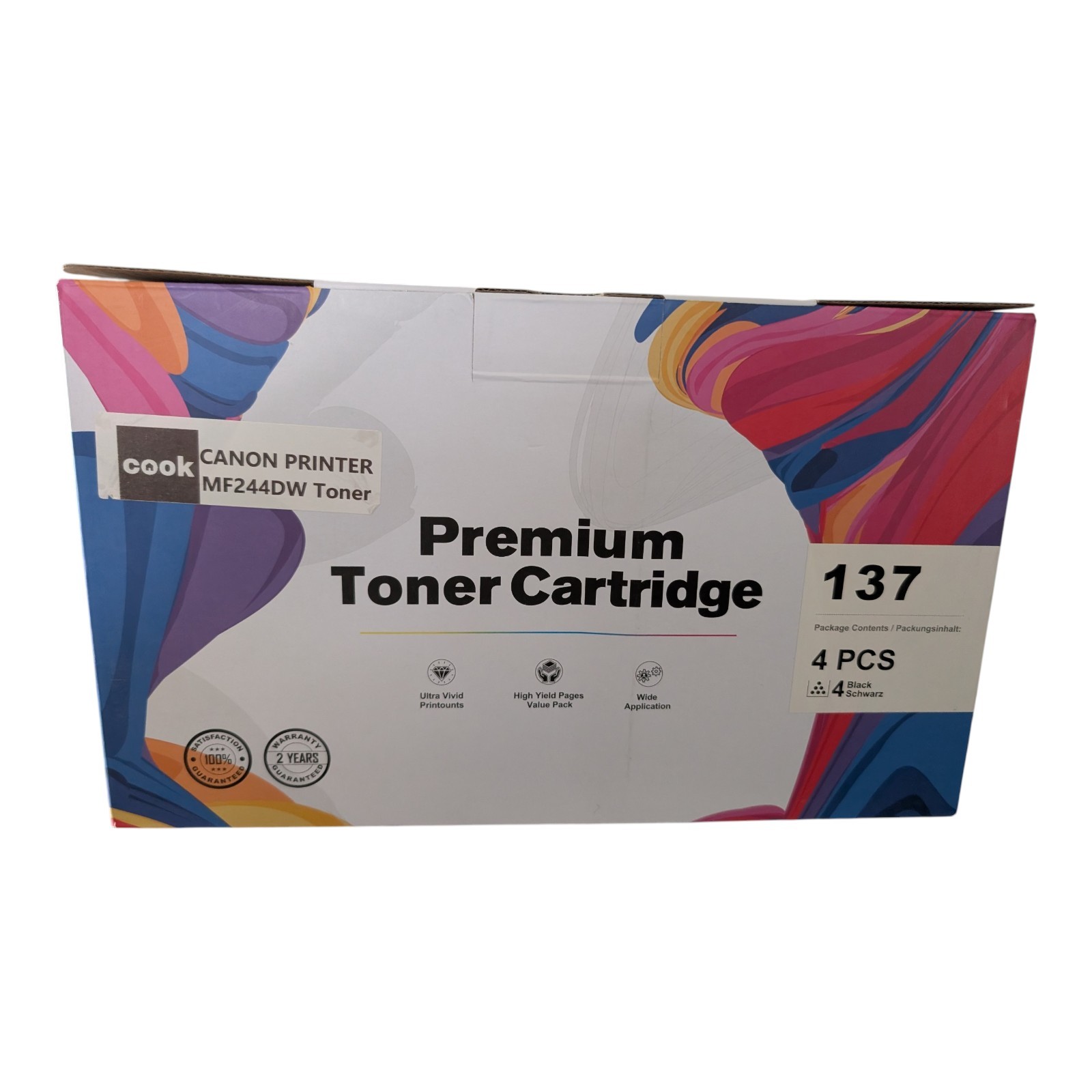 LxTek Compatible Premium Toner Cartridge Replacement 4 Pack Black Model 137 New
