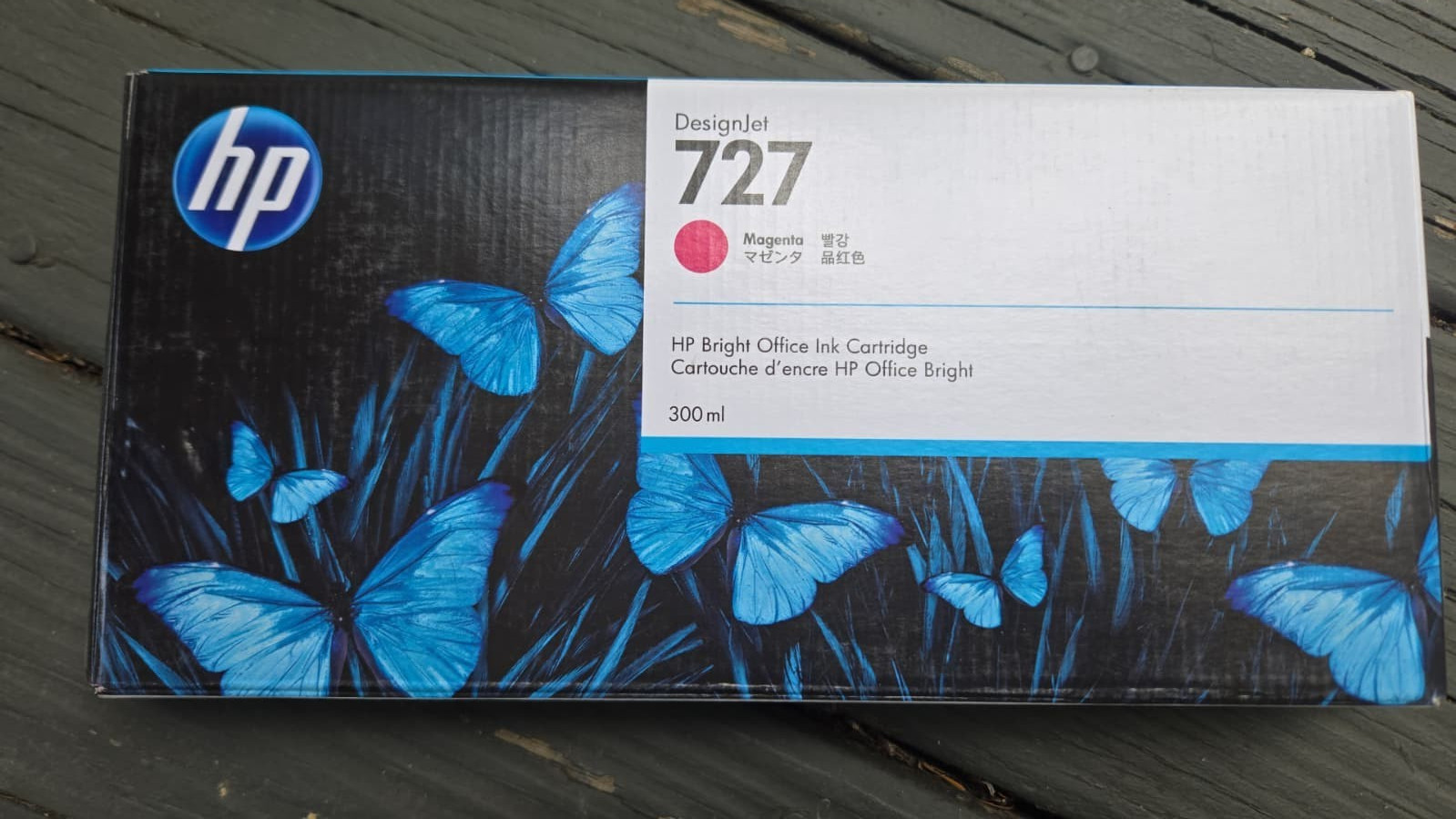 GENUINE HP 727 Magenta DesignJet Ink Cartridge F9J77A 300ml NEW SEALED BOX