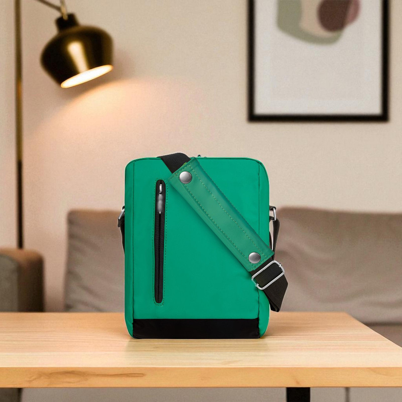 Tablet Crossbody Bag Green – Fits 10" Devices – Compact Sling for Women