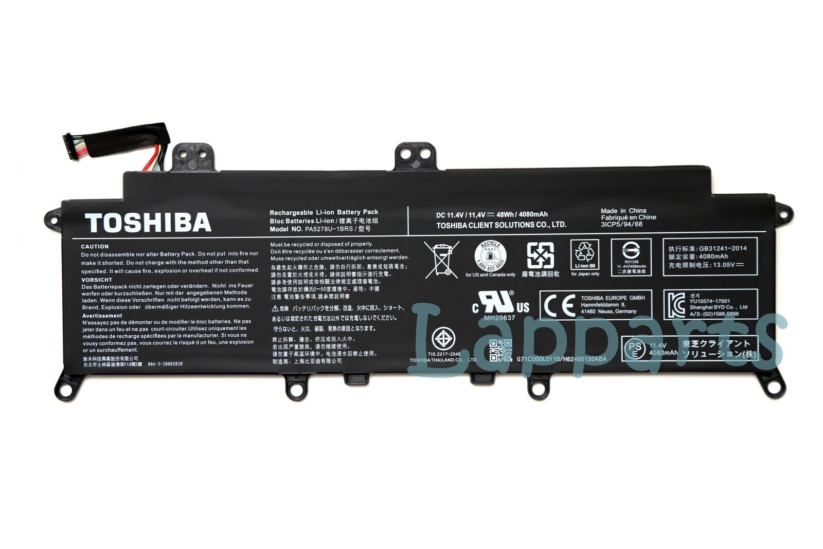 New Original PA5278U-1BRS Battery for Toshiba Tecra X40-D X40-E Portege X30-D