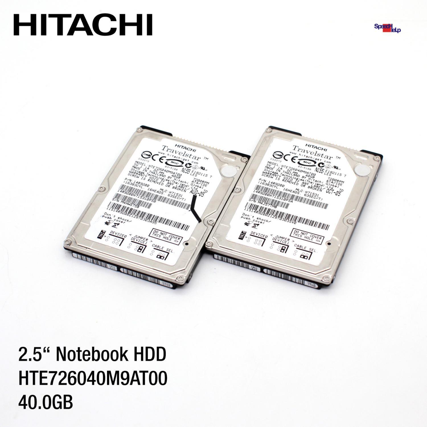 Hitachi Hte726040m9at00 40gb 2.5" Inch Notebook Laptop Hdd Hard Drive 14r9200