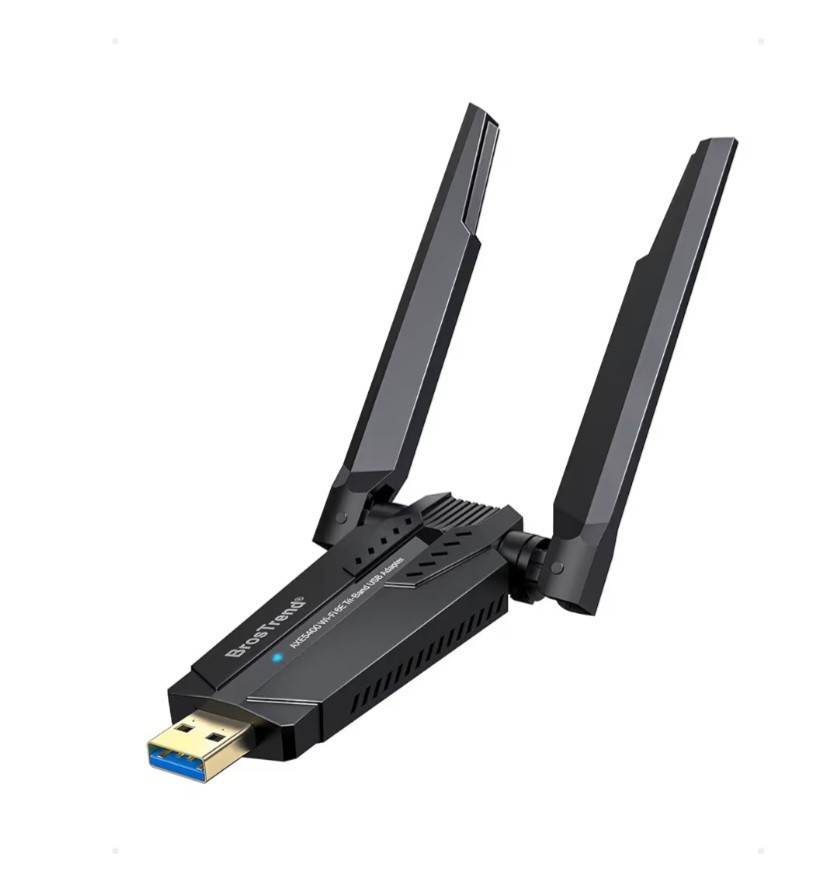BrosTrend AXE5400 WiFi 6E USB Adapter Tri-Band 6GHz 5GHz 2.4GHz AX8