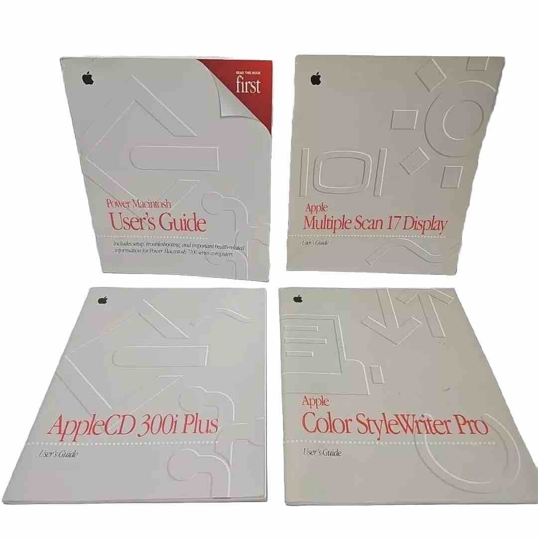 Apple User Guide Manuals Macintosh Mac Lot Of 4 Veg