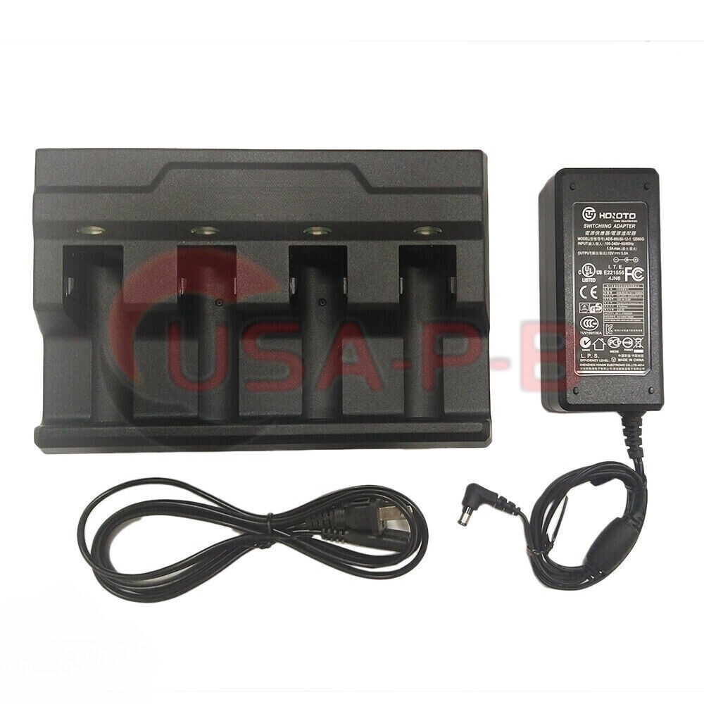 USA 4-Slot Battery Charger for Zebra DS3678 DS3600 LI3678 LI3600 SAC3600-4001CR