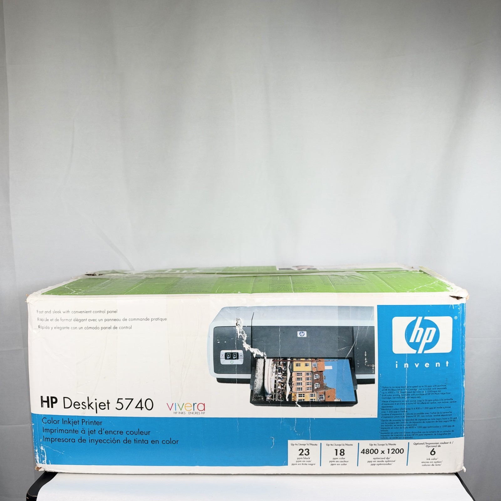 HP DESKJET Model 5740 Color Photo Quality Inkjet Printer with Ink / New Sealed