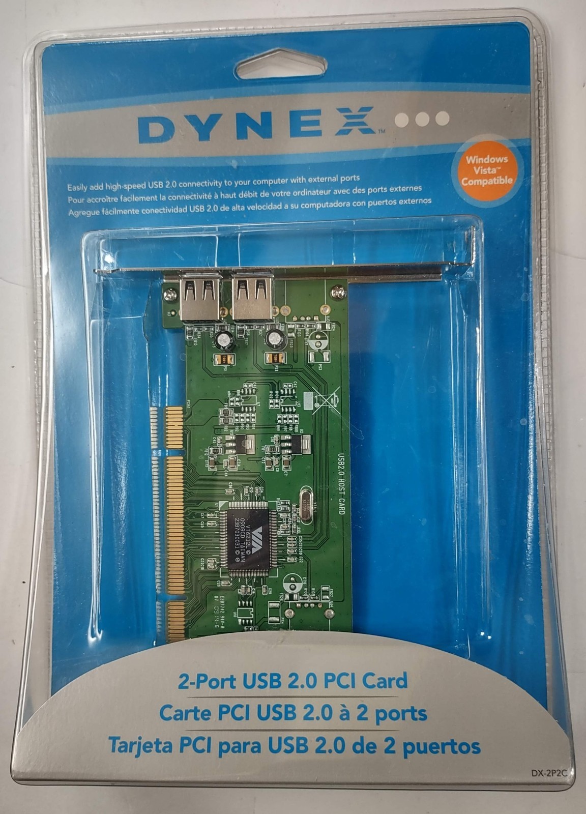Dynex 2-Port USB 2.0 PCI Card, model DX-2P2C