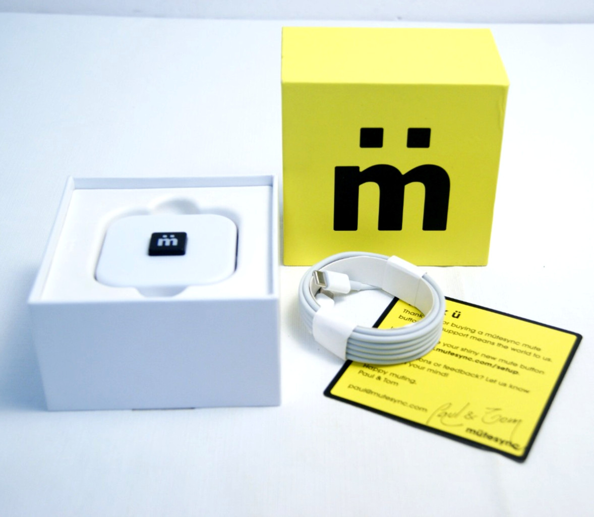 Mutesync USB-C Mute Button Zoom Teams and Meet Mac & PC Compatible NEW OPEN