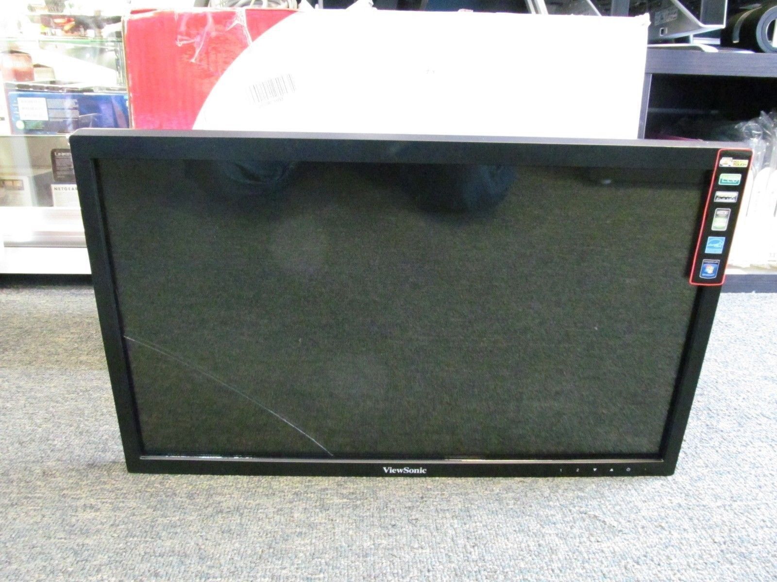 Viewsonic TD2220 22" LED Multi-Touch 1920x1080 Monitor Digitizer Corner Crack.