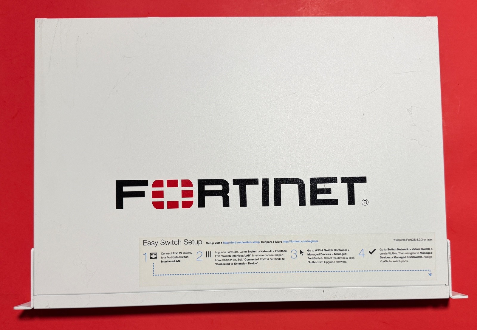 Rack Mountable Fortinet FS-224D-FPOE Ethernet Switch, 24 Port - Gray