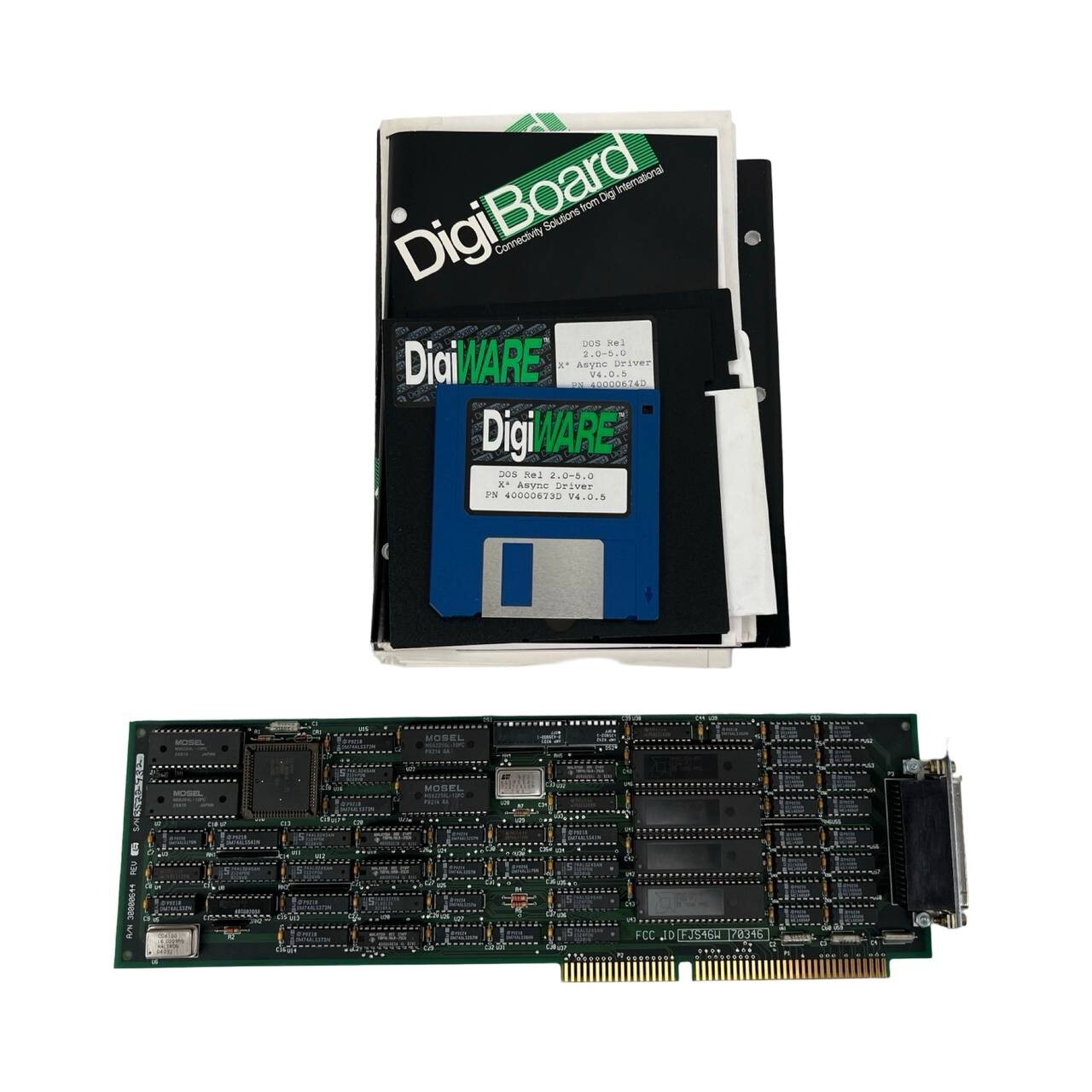 DIGI DigiBoard PC/8E 77000037H 8 Port Rs-232 Serial ISA Card w/ software docs