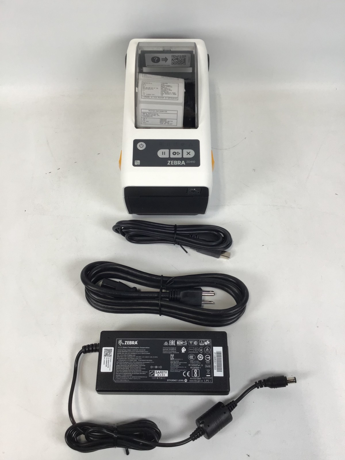 Zebra ZD410 Direct Thermal Barcode Label Printer White ZD41H23-D01E00EZ ~