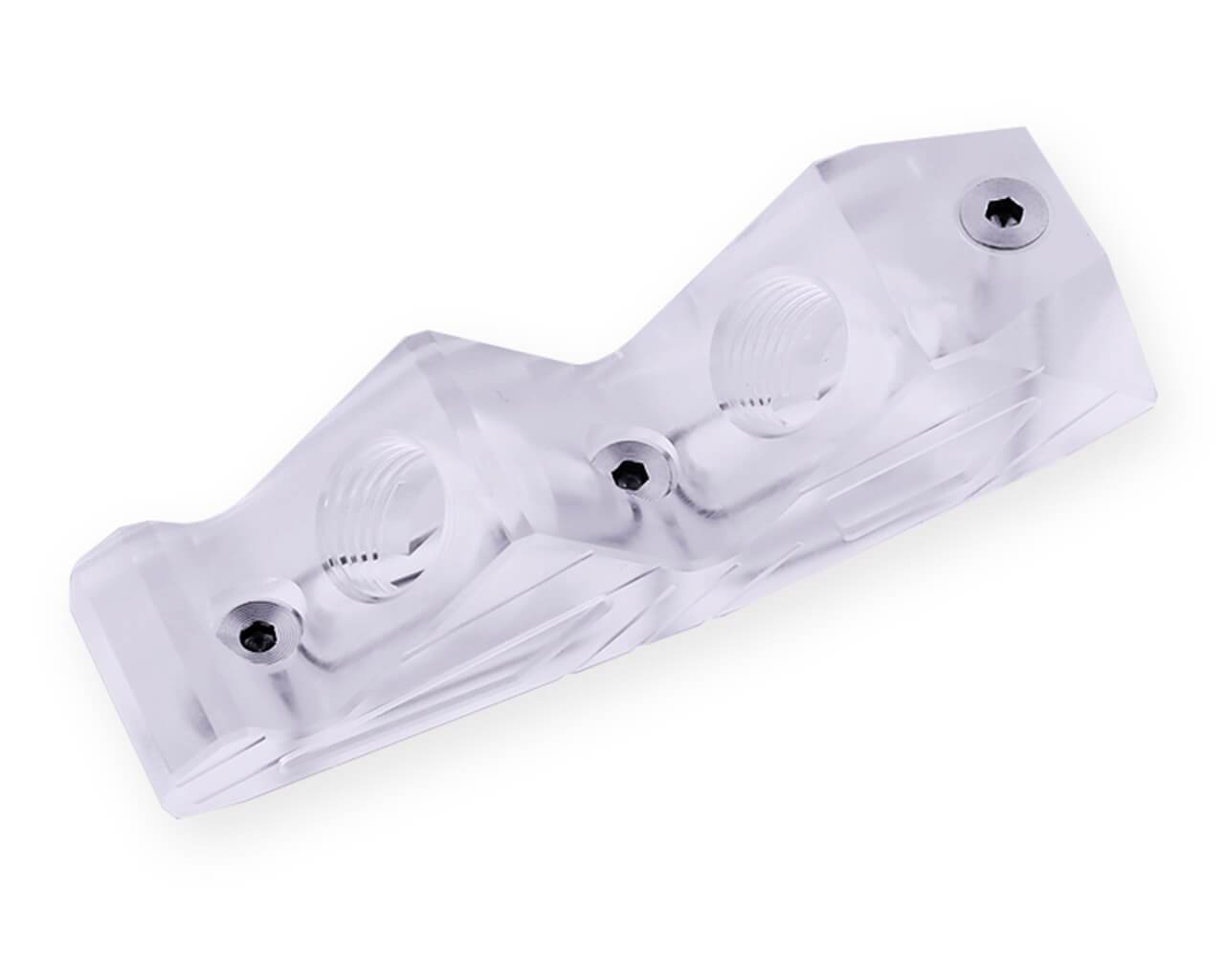 Bykski GPU 45 Degree Connection Upgrade Block - Clear (B-VGA-RET-W)
