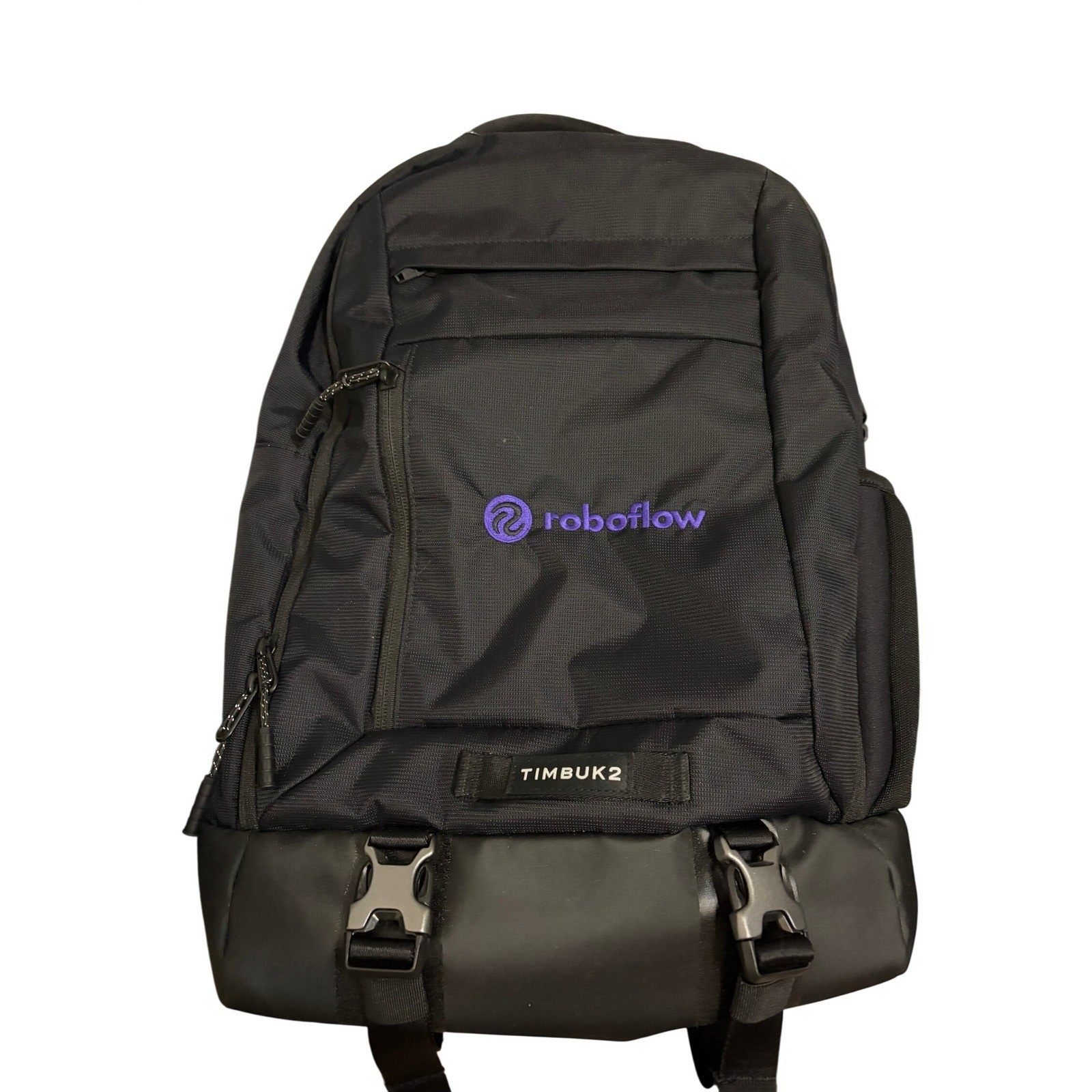 Timbuk2 Black Recycled Fabric Laptop Backpack Roboflow Logo Tech Commuter Bag