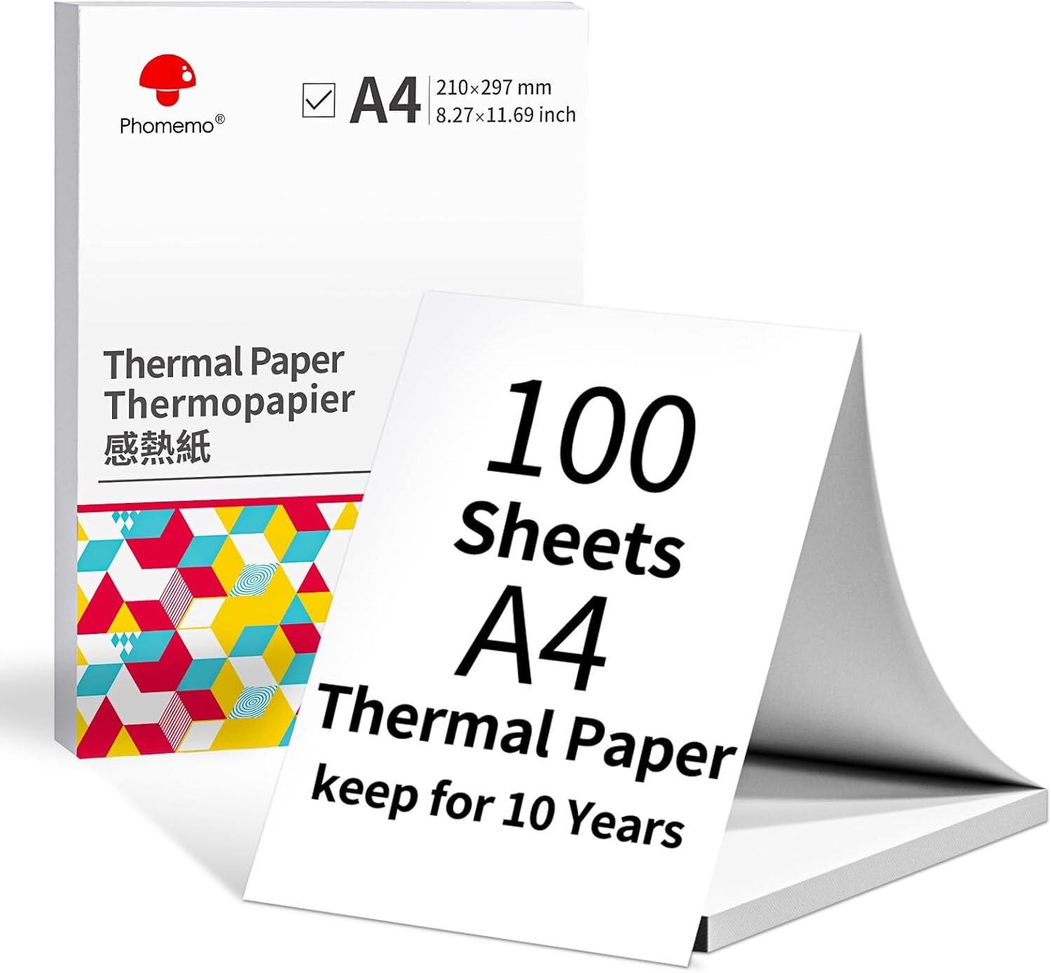 100-500Sheets A4 Thermal Printer Paper for Phomemo M832 M834 P831 M08F Printer