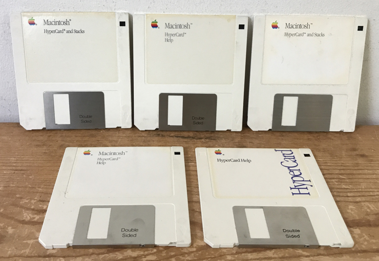 Set Lot Vtg 1987 1989 1990 Macintosh HyperCard Help Floppy Disks Software