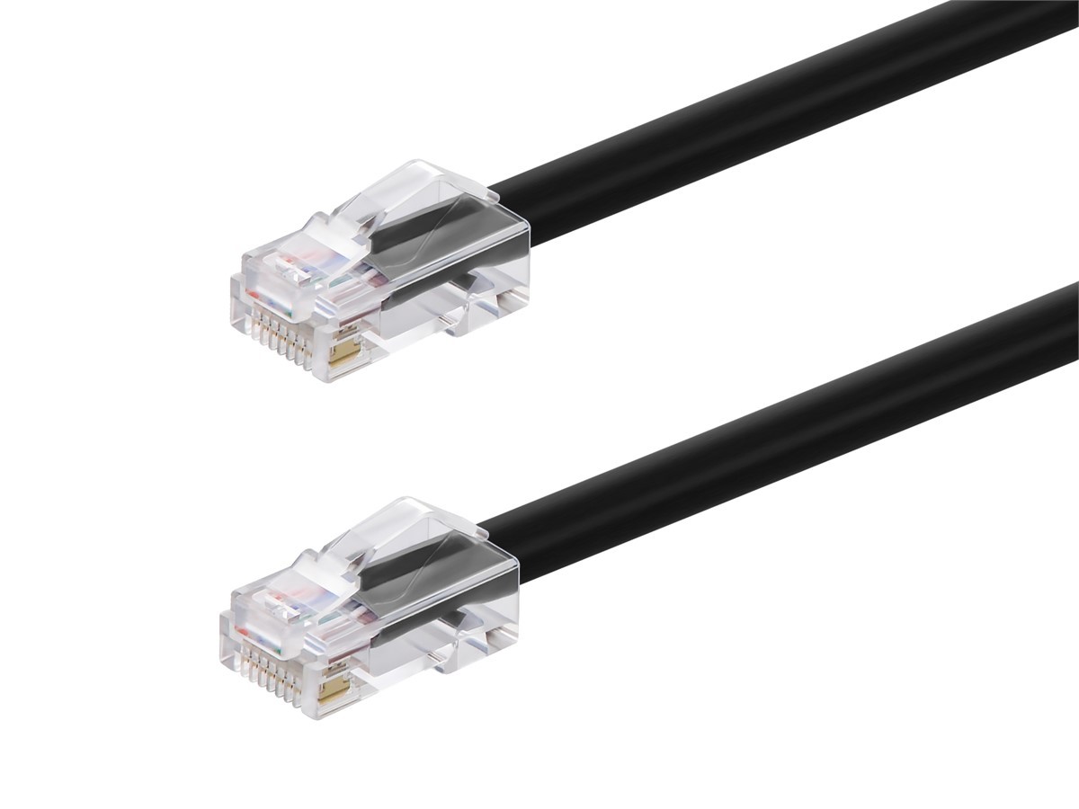 Monoprice Cat6A Patch Cable 3 Ft Black 26AWG 10G RJ45 Non-Booted Ethernet Cord