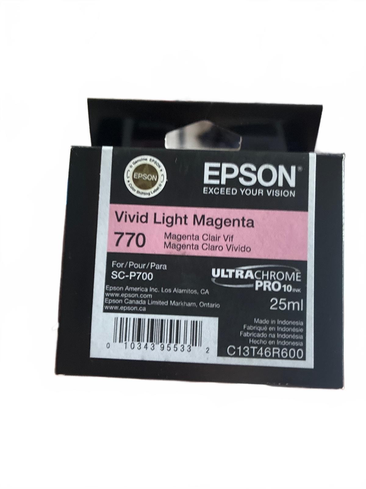 Epson Vivid Light Magenta 770 Ink Cartridge for SC-P700 Printer 25ml