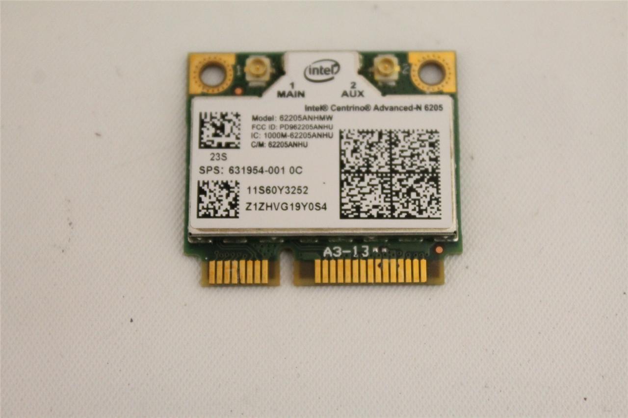 HP EliteBook 8460p Wireless WiFi Card 631954-001 62205ANHMW Intel Centrino N6205