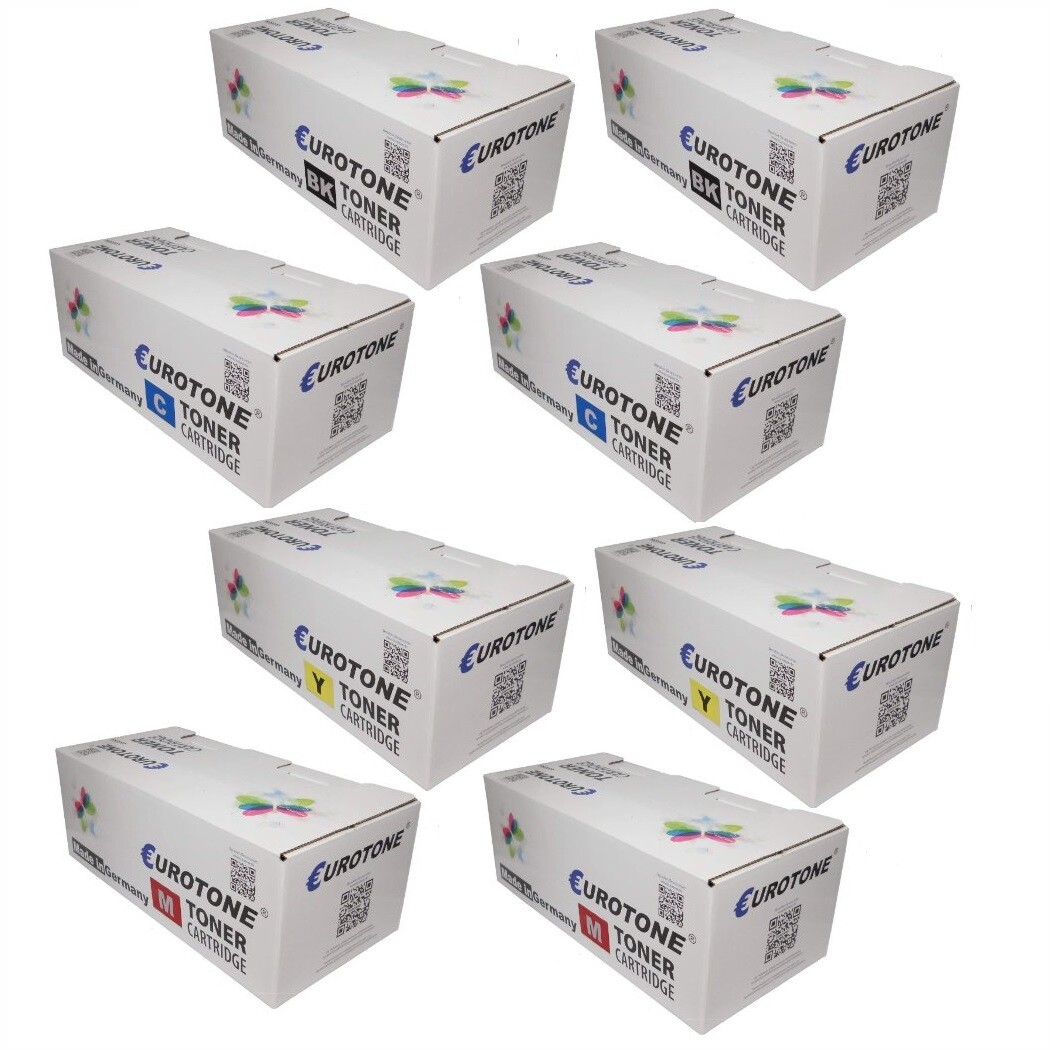 8x Toner for OKI C 9655 like 43837129 - 43837132 Set CMYK
