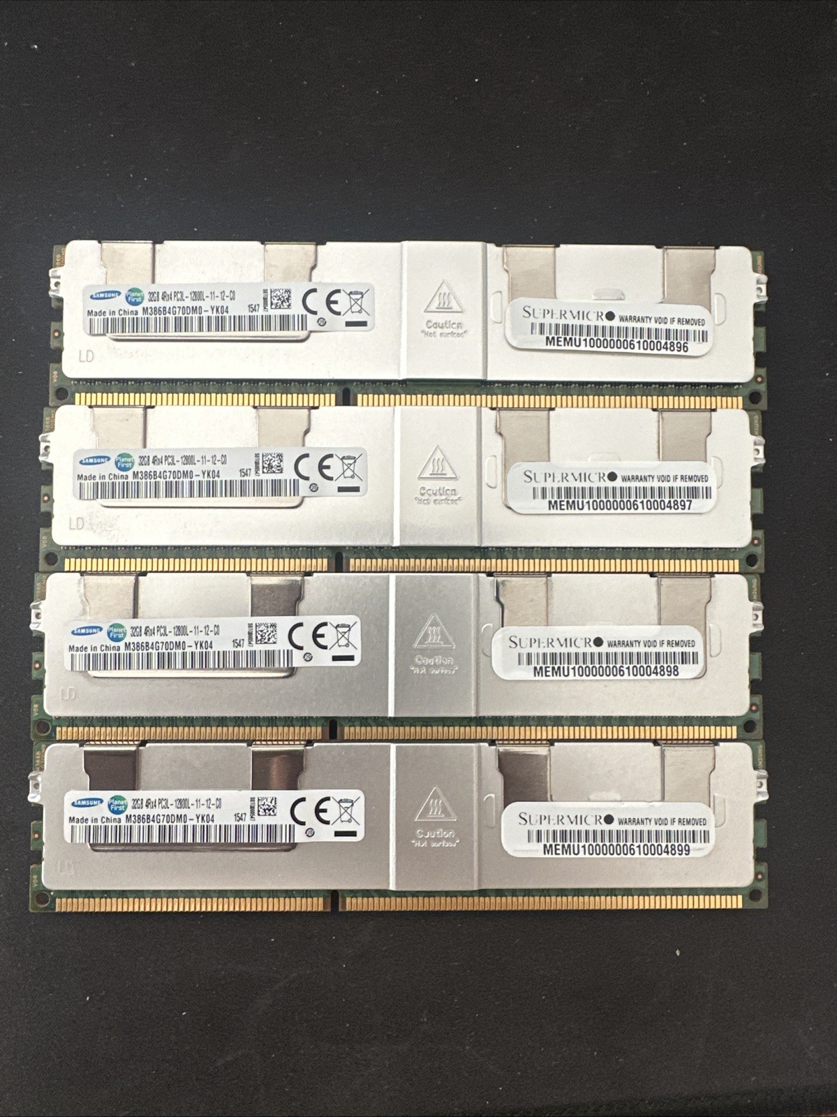 128GB 4x32GB Samsung PC3L-12800L DDR3-1600 ECC LRDIMM Server RAM 4Rx4 1.35V