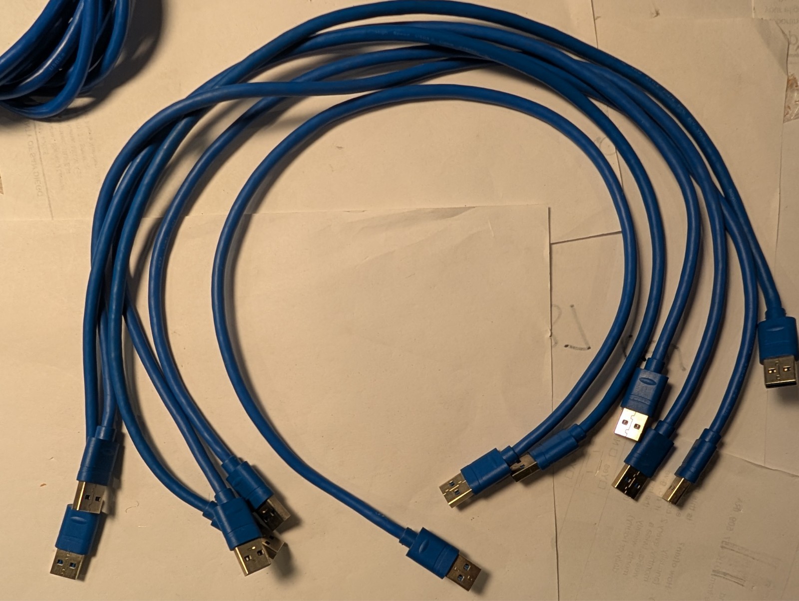 6x StarTech 2ft Blue USB 3.0 A Male to A Male SuperSpeed Cables 5Gbps Tested