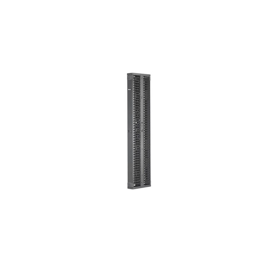 Panduit PR2VD0696 Vertical Dual-Sided Cable Manager Steel 52RU 6" Wide Black