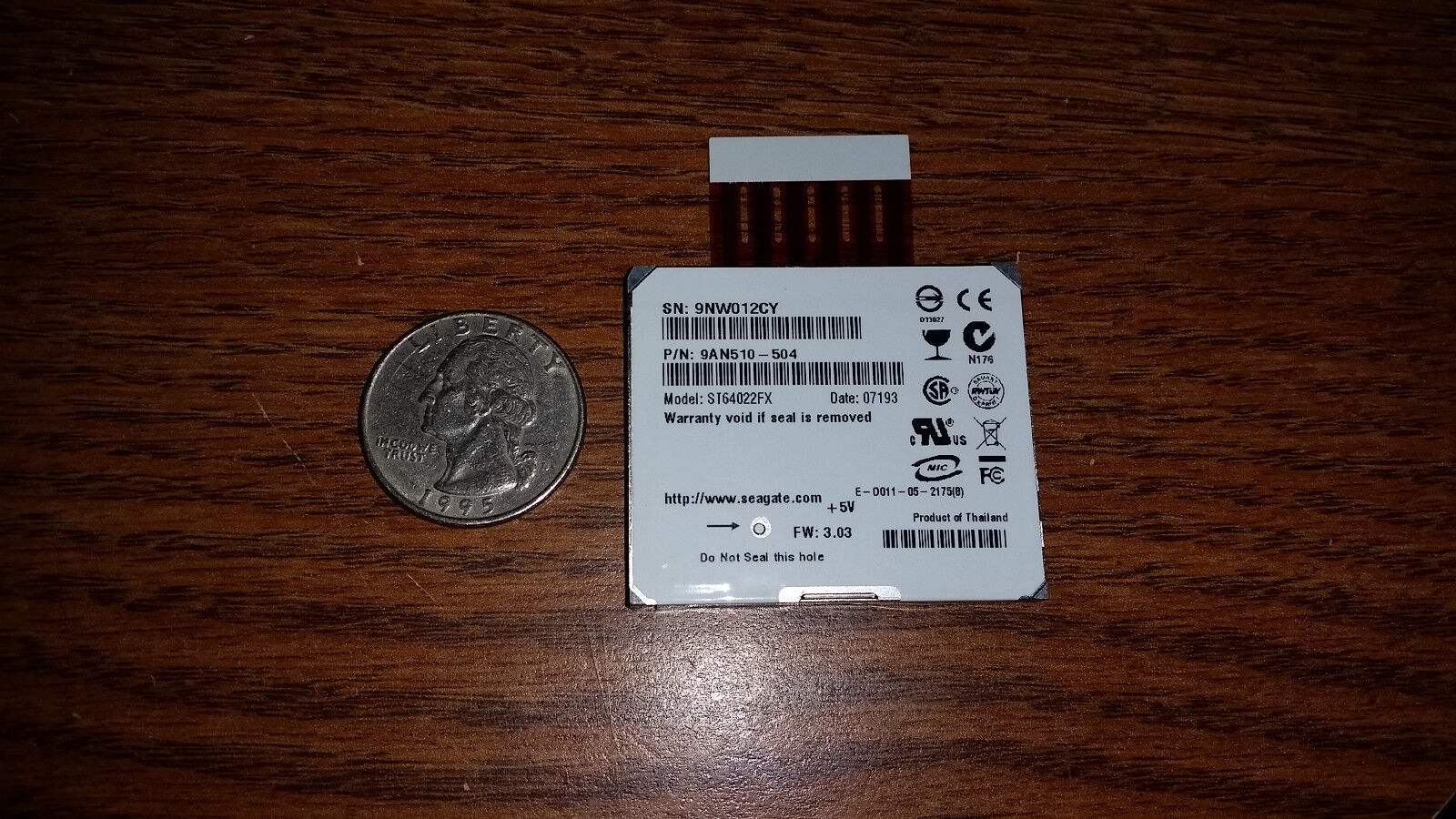 (Lot of 20)  Seagate ST1.2 Series 4GB Plug-In Module 3600RPM (ST64022FX) HDD