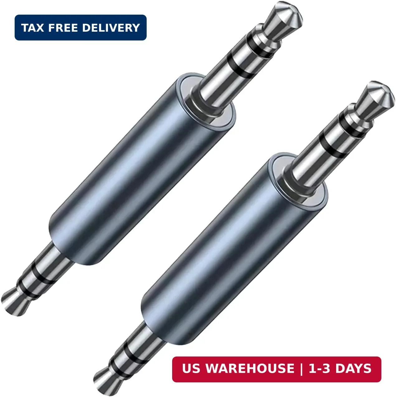 3.5mm Male to Male Audio Adapter Stereo Coupler Adapter | 3.5mm AUX 1/8" TRS Ste