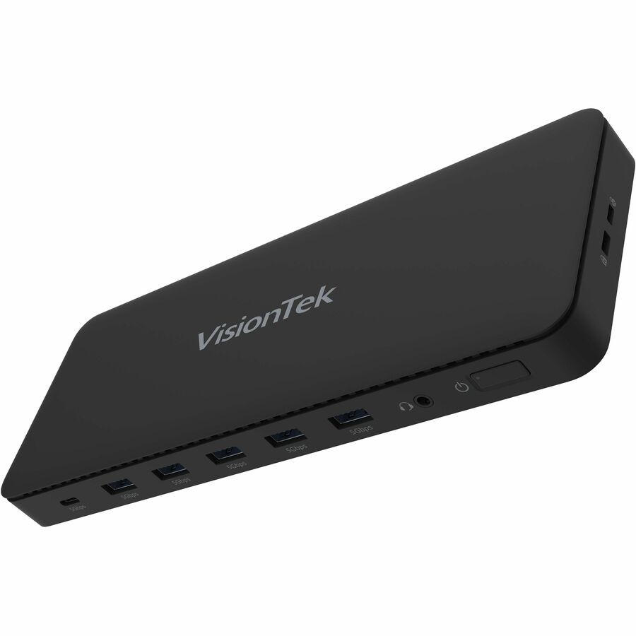 VisionTek VT4600DL Universal Dual 4K Docking Station 100W Charging USB-A USB-C