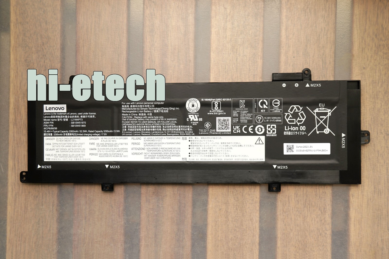 L21M4P73 L21D4P73 New Genuine Battery For Lenovo ThinkPad P16s T16 1st Gen 2022