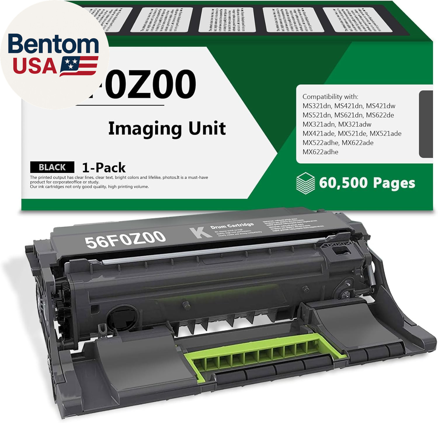 56F0Z00 Black Imaging Unit(1-Pack) - Compatible 56F0Z00 Imaging Unit Replacement