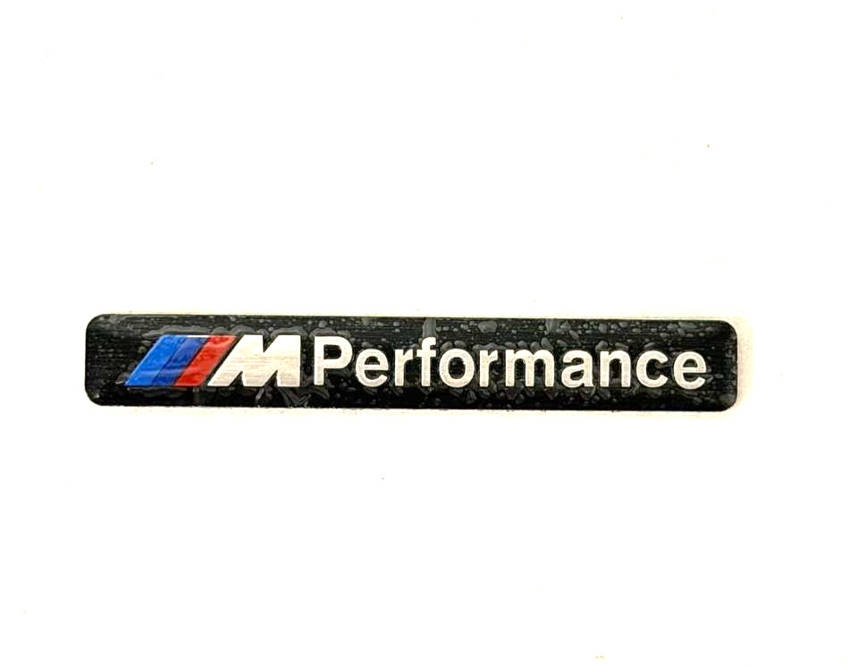 2 Pcs 3D Aluminum Emblem Sticker for M Performance BMW, Black
