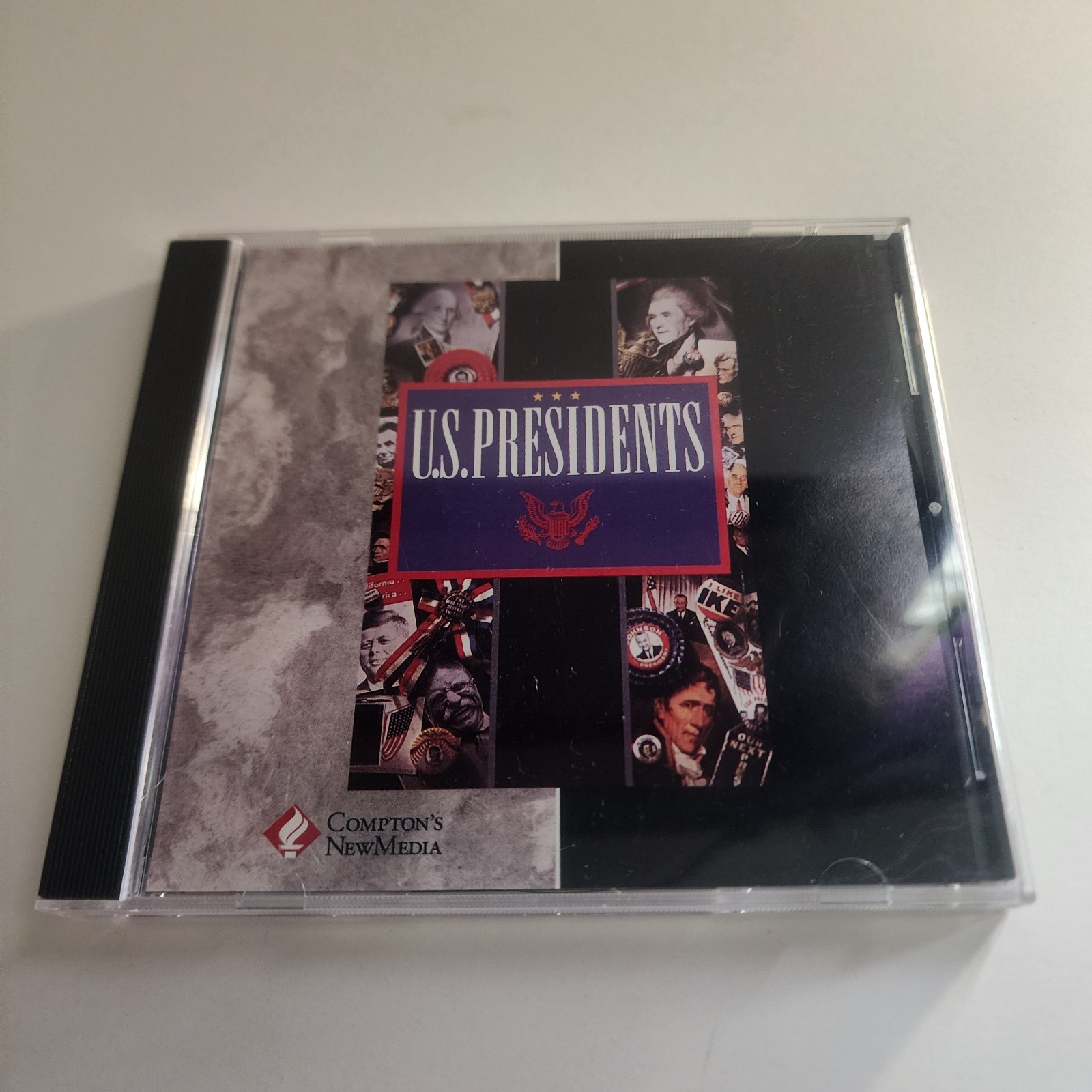 VINTAGE 1993 COMPTON'S NEWMEDIA - US PRESIDENTS REFERENCE CD-ROM - American...