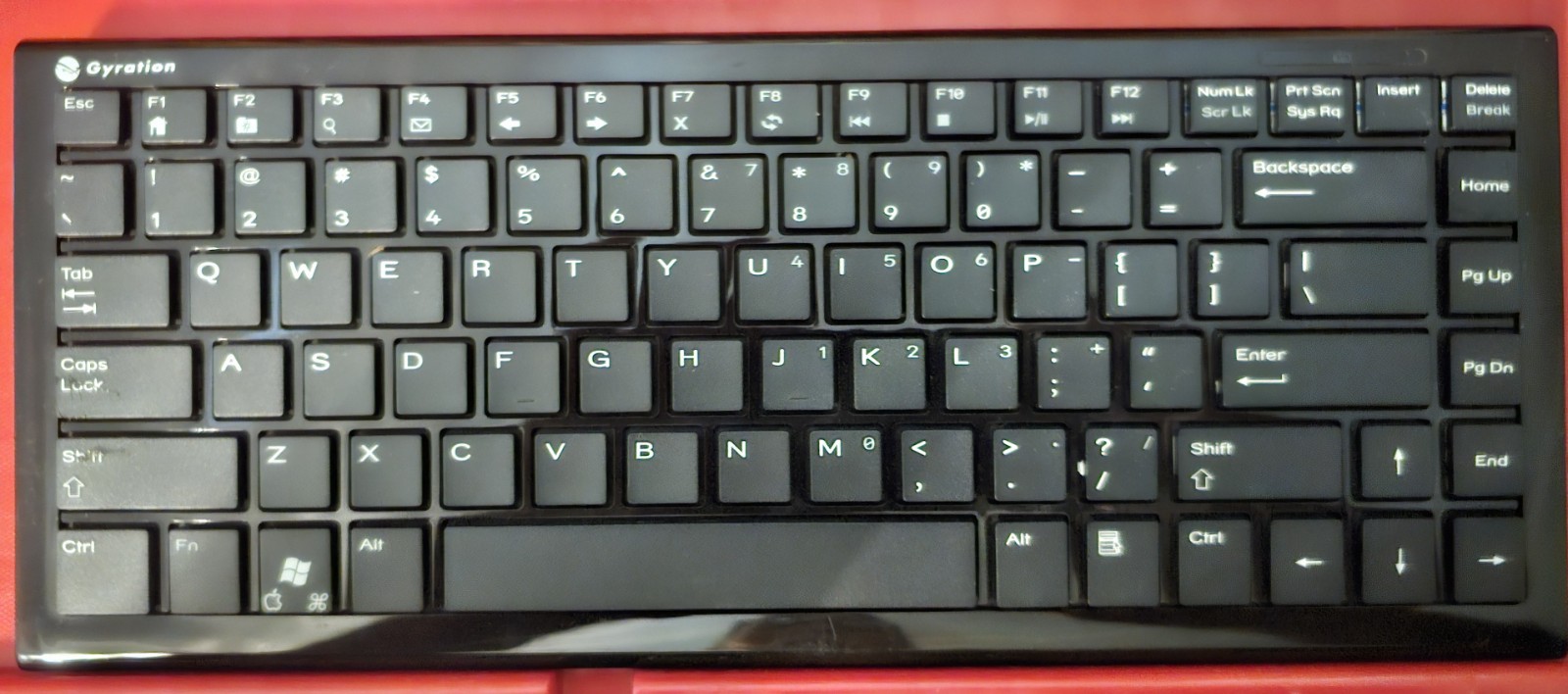 Multiple Gyration Low Profile wireless keyboards w/dongle & usb mini dual rec.