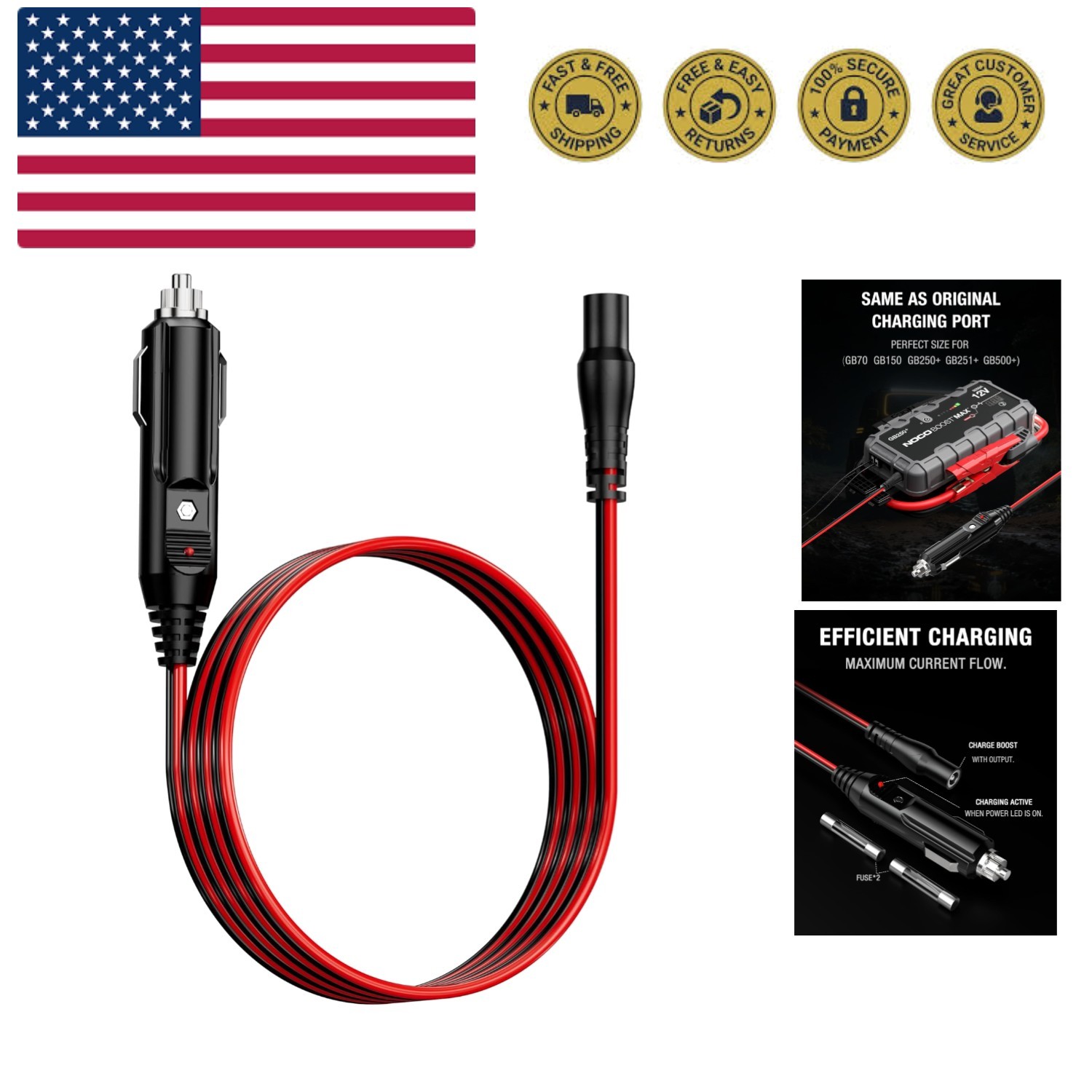 56W 14V 4A DC Car Charger Compatible with NOCOGB70/GB150/GB250+/GB251+/GB500/...