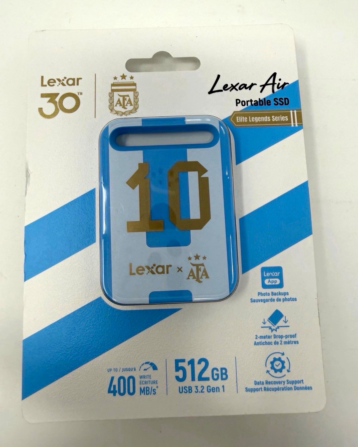Lexar SL260 512GB Portable External SSD USB 3.2 Gen 1 Drop-Proof Mac/PC