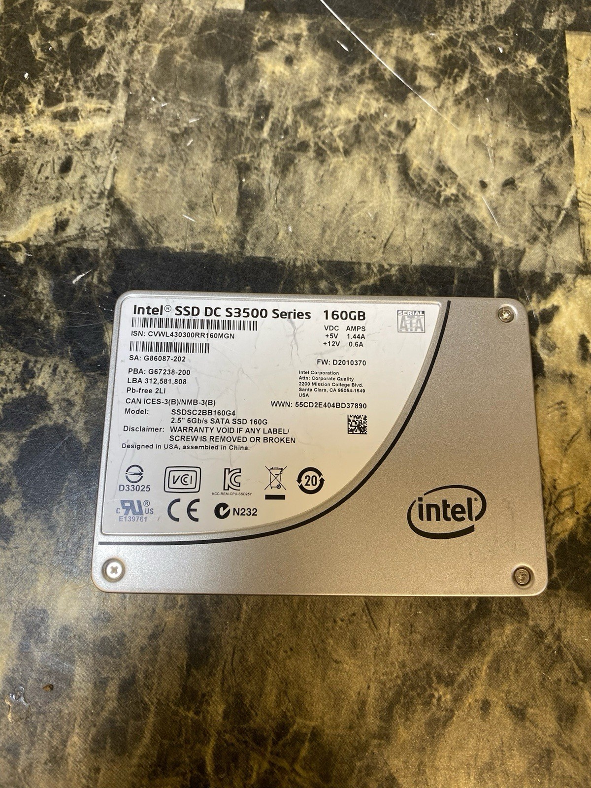 Intel DC S3500 160GB Internal 5400RPM 2.5" (SSDSC2BB160G401) SSD - Tested