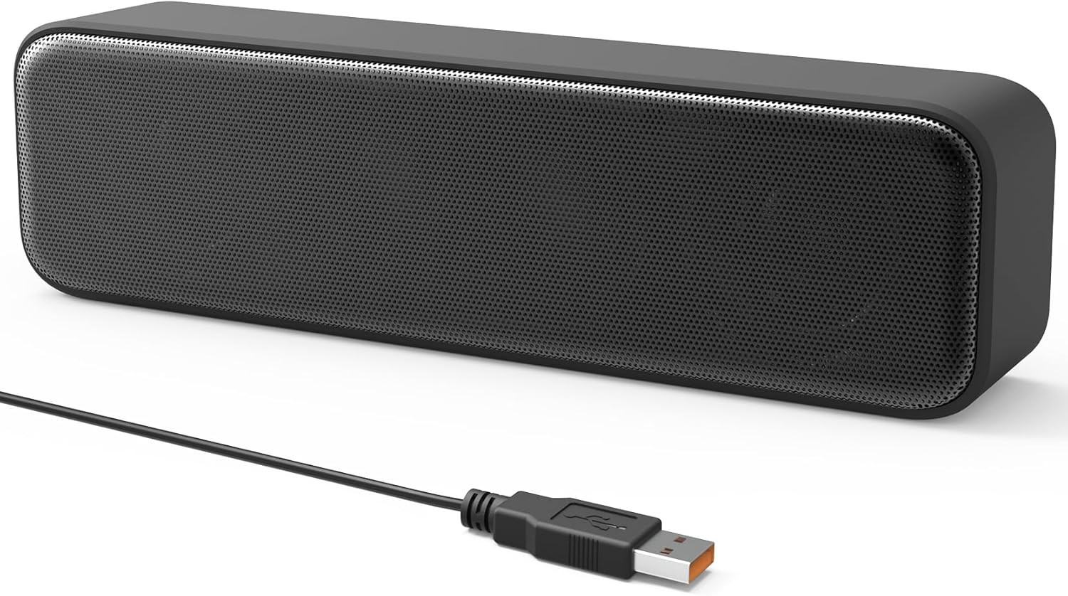 [Upgraded] Computer Speakers for Desktop PC, USB Plug-N-Play, External Black