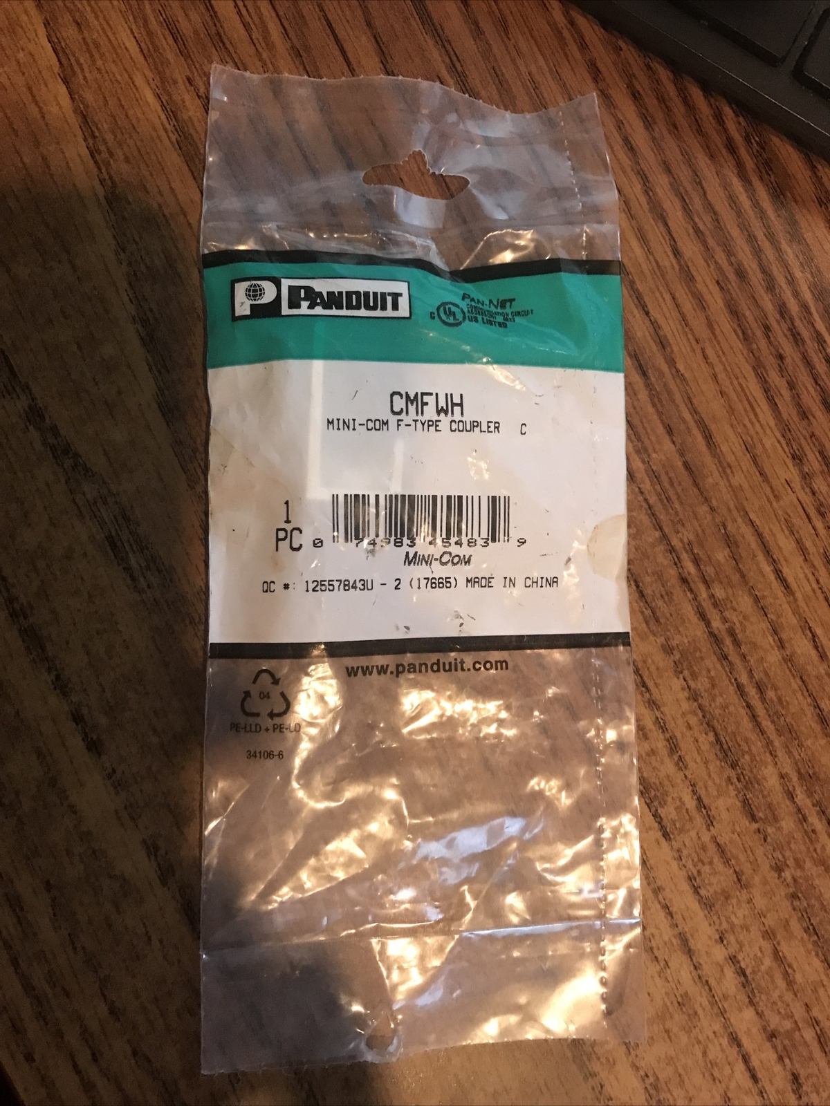 PANDUIT CMFBWH MINI-COM F-TYPE COUPLER MODULE 