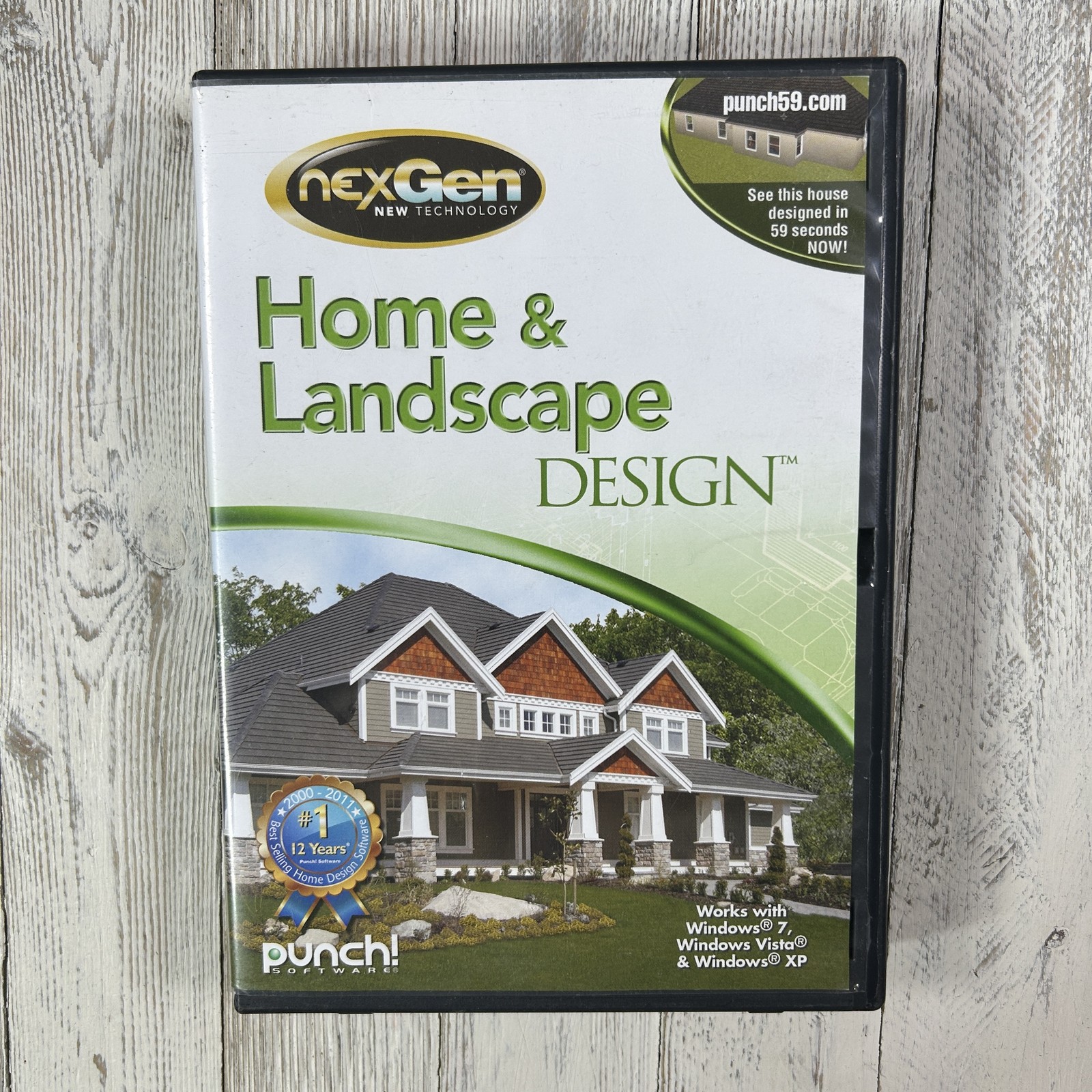 Punch Software nexGen Home & Landscape Design Windows XP Vista 7 DVD ROM