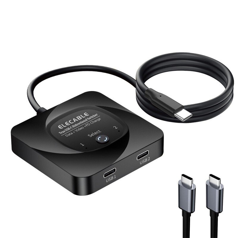 USB C Switch, Bi-Direction 2 in 1 or 1 in 2 Out, 8K@60Hz Video / 10Gbps Data