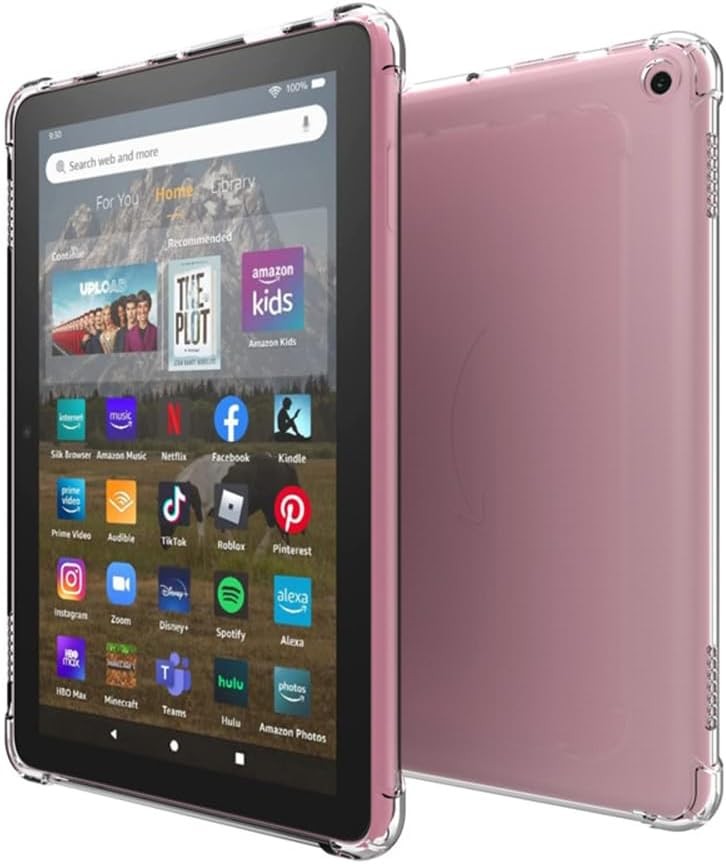 Case for Fire HD 8 / HD 8 Plus 12th Gen Tablet, Soft Slim Lightweight TPU Cover