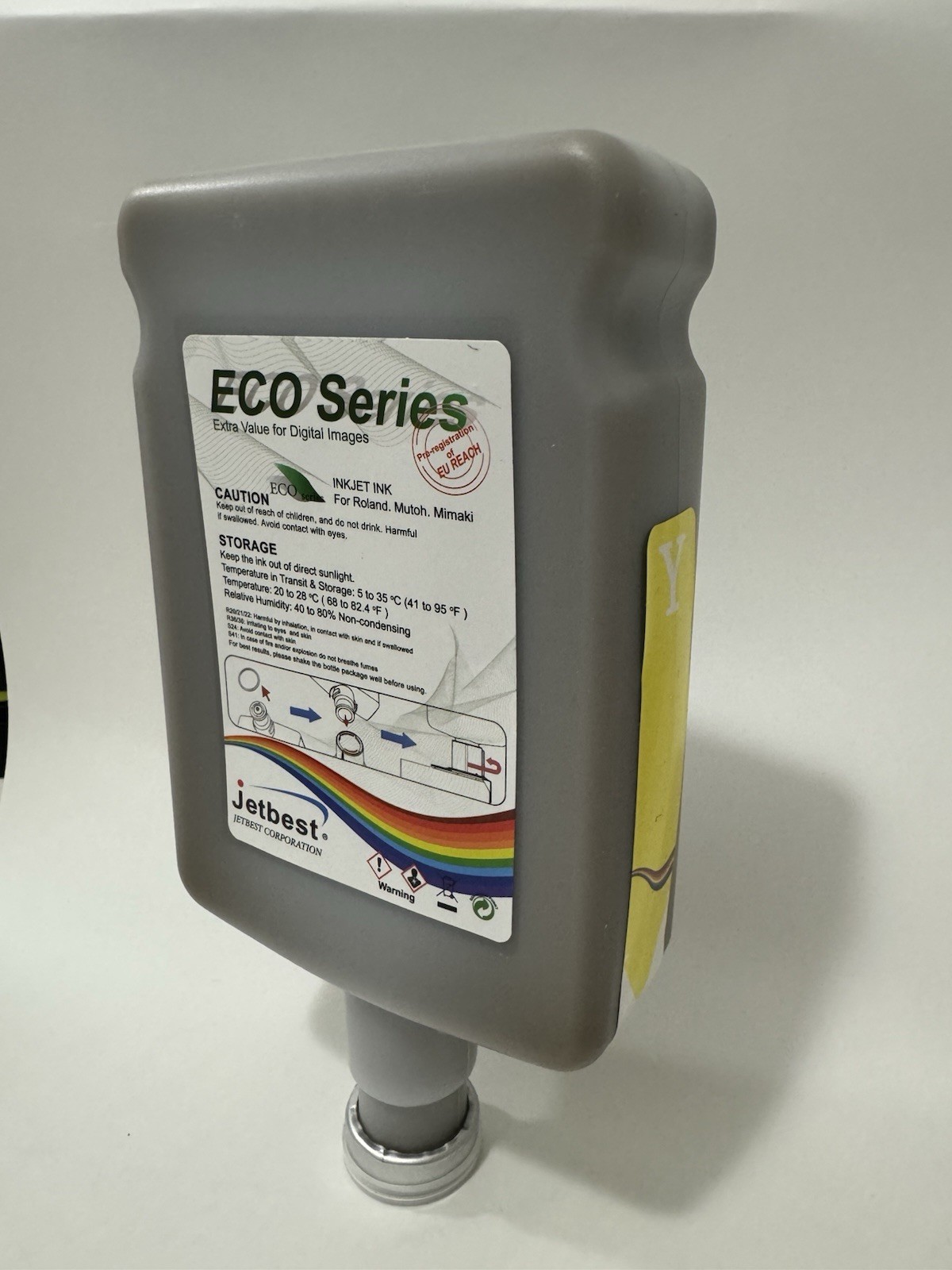 Jetbest MAX Eco-Solvent Ink for Roland Printers, 500ml -YELLOW 