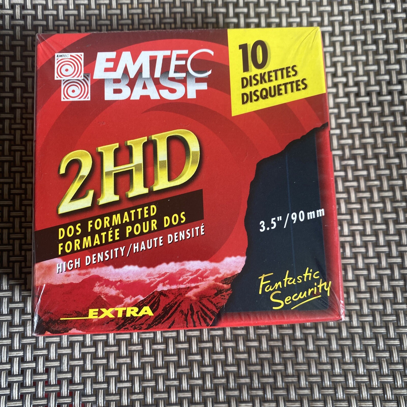 10 pack Diskettes 3.5" BASF 2HD DOS High Density Diskettes NEW Emtec